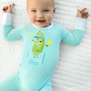 NEW Little Sleepies Bamboo Pajamas – Lil Pickle (0–3 Months)